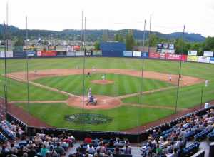 This is a photo taken of Civic Stadium on 7/14/04.  This was a game featuring the Emeralds and the Everett Aqua Sox.  The photo was taken by Gregory Miller (Wappinger, NY).