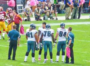 Jason Babin with the Eagles Defense