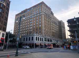 Peabody Hotel at BB King Boulevard in Memphis, Tennessee