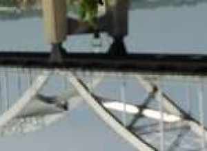 Cropped version of another photo of the Rock Island Centennial Bridge over the Mississippi River between Rock Island, Illinois  and Davenport, Iowa.