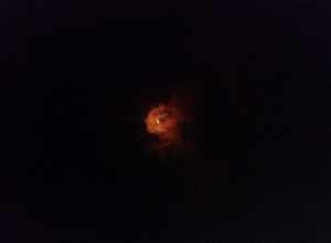 An image of the solar eclipse on August 21, 2017. This image was taken using a smartphone camera through an eclipse glasses lens. The image depicts the eclipse at 97% totality, the maximum observed in Madison, AL, USA where the image was taken. The