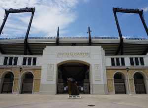 Amon G. Carter Stadium on the campus of Texas Christian University in Fort Worth, Texas (United States).