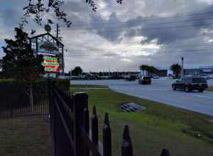 The Beast (and the rest of the motorcade) depart