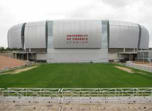 Removable field outside the University of Phoenix Stadium, Glendale, Arizona, USA