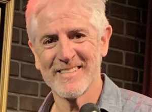 Carlos Alazraqui on Stage at Flappers Comedy Club in Burbank, July 6, 2019.