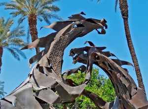 (1 in a multiple picture album)

I found this metal sculpture on the campus of the College of the Desert near Palm Springs.