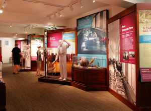 Interpretive area in the Fordyce Bathhouse in Hot Springs National Park, Hot Springs, Arkansas, United States.