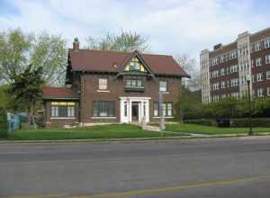Front of the house at 6006 Hohman Avenue in Hammond, Indiana, United States.  It was built in 1916.