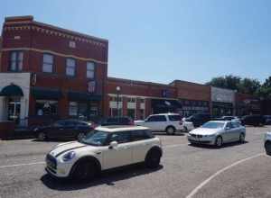 West Main Street in Lewisville, Texas (United States).