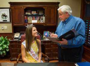 Miss North Charleston Sophie LaBelle visiting with North Charleston Mayor R. Keith Summey.  Sophie will represent North Charleston in the upcoming Miss South Carolina pageant.

Photo by Ryan Johnson