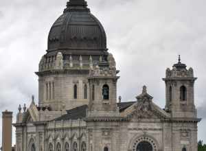 St. Mary's Basilica in Minneapolis, as viewed from the rooftop deck of the Walker Art Center across the street.