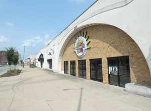 Photo showing the Erie Street Market and other buildings along this street.