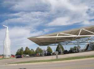 Historic Route 66 Oklahoma / POPSGas Station between  Oklahoma City and Arcadia