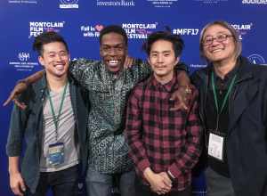 Creatives on the film "Gook" — Producer Alex Chi, actor Curtis Cook Jr., actor/director Justin Chon, producer James Yi — at the Montclair Film Festival 2017, New Jersey