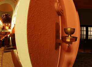 Around a corner in the Monastery at Mount Angel Abby in St. Benedict, Oregon.