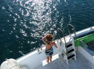 Child on Four Winds Snorkeling Charter Boat, Sue Salisbury Maui Hawaii