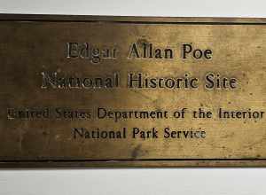 Plaque inside the Edgar Allan Poe National Historic Site in Philadelphia