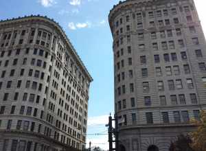 Picture of Exchange Place buildings in that area of Salt Lake City, Utah