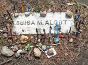 Louisa May Alcott Grave in Sleepy Hollow Cemetery, Concord, Massachusetts