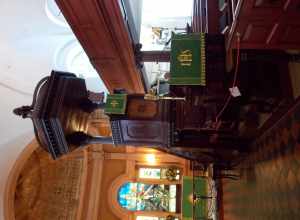 The pulpit in St. Michael's Episcopal Church in Charleston, South Carolina.