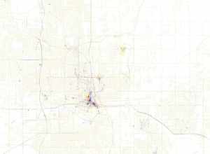 Blue pictures are by locals.  Red pictures are by tourists.  Yellow pictures might be by either.

Base map © OpenStreetMap, CC-BY-SA