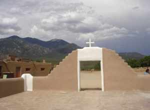 View onto Sangre de Cristo Range from Taos Pueblo