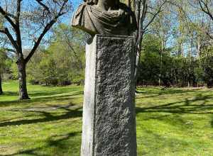 Bust of Ferdinand II in Roger Williams Park, Providence, Rhode Island. This marble bust, originally in the garden of the Villa Reale in Naples, portrays the Bourbon king of Two Sicilies, Ferdinand II.
 Photographer note: the bust looks to me nothing