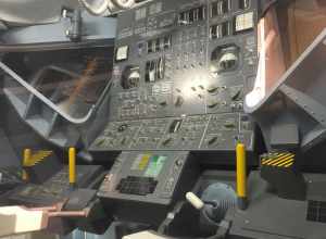 Apollo Lunar Module mockup interior at Boston Science Museum