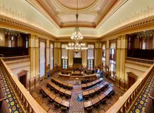 The balcony of the Georgia State Senate