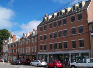 Buildings in State Street, downtown Portsmouth, New Hampshire, USA.