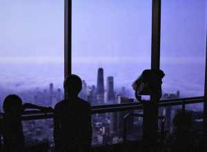The Sears Tower (now the Willis Tower) when completed in 1973 was the tallest building in the world. It remained the tallest building for 25 years. My family visited the observation deck in July 1984. The view was spectacular. The view became even