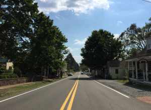 View west along U.S. Route 211 Business and south along U.S. Route 522 Business (Main Street) between Warren Avenue and Piedmont Avenue in Washington, Rappahannock County, Virginia