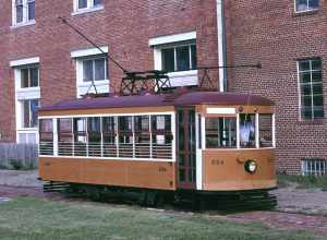 Fort Smith streetcar No. 224, a "Birney Safety Car" built in 1926 for Fort Smith, Arkansas, is listed on the U.S. National Register of Historic Places (NRHP).  It operates at the Fort Smith Trolley Museum, and is pictured just south of Rogers Avenue,