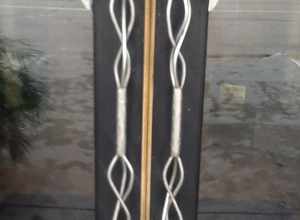 Door handles on the front door of the Aquila Court Building, now known as the Magnolia Hotel.