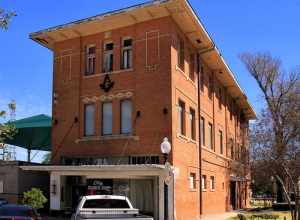 The Brazos Union Masonic Lodge – No. 129 A.F.&amp; A.M in Bryan, Texas, United States was built in 1910.