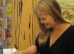 Jackson Pearce at a book signing for her first book, AS YOU WISH.