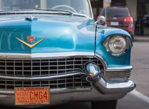 
500px provided description: Got to shoot this gem while wandering downtown Chandler Arizona [#blue ,#car ,#vintage ,#classic ,#Cadillac ,#american motors]