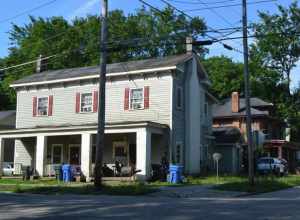 Houses on the southern side of Maplewood Avenue, seen looking west from Vance Street, in Wilson, North Carolina, United States.  This block is part of the Old Wilson Historic District, a historic district that is listed on the National Register of
