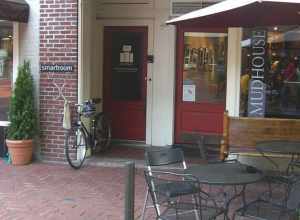 Original Mudhouse Coffeehouse on the pedestrian mall in Charlottesville, Virginia.