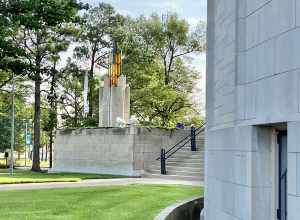 Built in 1927-1929, this Art Deco-style building was designed by Bruce Goff and Adah Robinson for the congregation of Boston Avenue United Methodist Church, organized in 1893 as a part of the Methodist Episcopal Church, South.  The building was