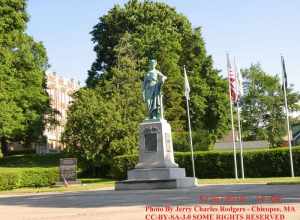 This is the Chicopee War Memorial in Chicopee, MA off Front St. This photo contains my name and location with Copyrights.