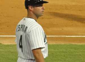 Florida Marlins 3rd base coach Joey Espada in 2011.