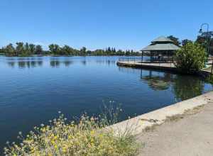 Lodi Lake on the Mokelumne River in Lodi, California
