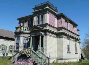 The Louis Marchetti house in Wausau, Wisconsin was built in 1878, designed in Second Empire style. Marchetti immigrated from Austria around 1867, worked in the lumber industry, studied law, became lawyer, judge and mayor of Wausau, and wrote the 1913