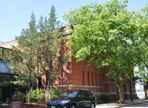 The New Hampshire State Union Armory building in Manchester, New Hampshire.