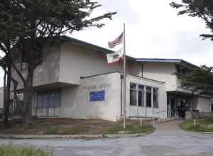 Pacifica-Sharp Park Library at 104 Hilton Way in April 2024.