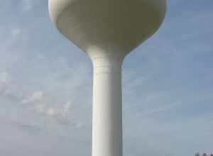 Water tower in Plano, Texas.