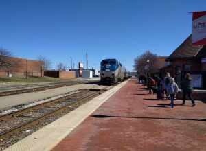 The westbound Wolverine at Kalamazoo in March 2019