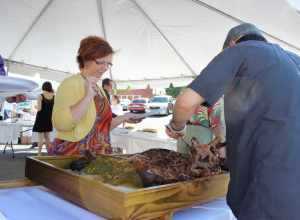 Wine Country Bistro and Bottle Shop on Line Avenue held its fourth annual "Wine and Swine" shindig on Sunday, April 22. As the event's name would suggest, the main attractions are wine - lots of varieties are available to sample - and pork cooked