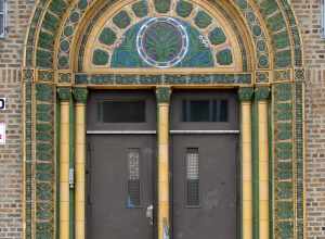 Door at Clara Barton School in Philadelphia on the NRHP since November 18, 1988.  At 300 East Wyoming Avenue in the Feltonville neighborhood of Lower Northeast Philly.